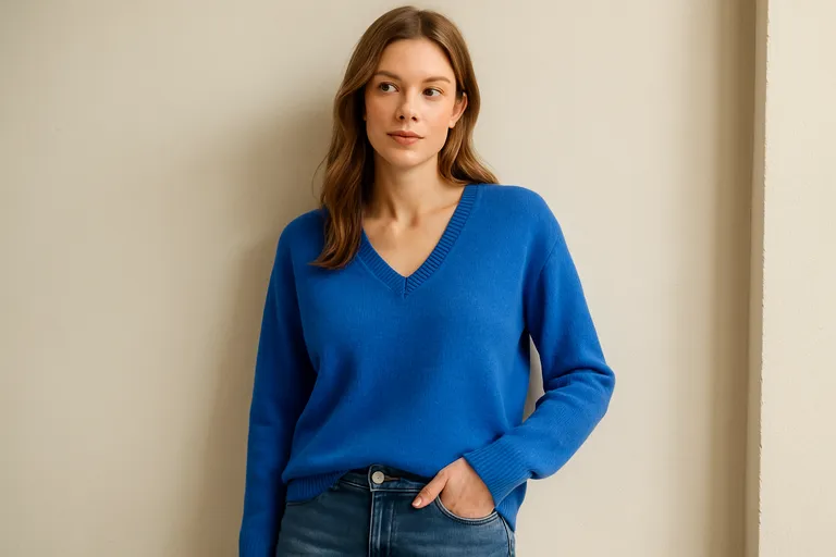 Blauwe trui dames van C&a: tijdloos, veelzijdig en makkelijk te combineren