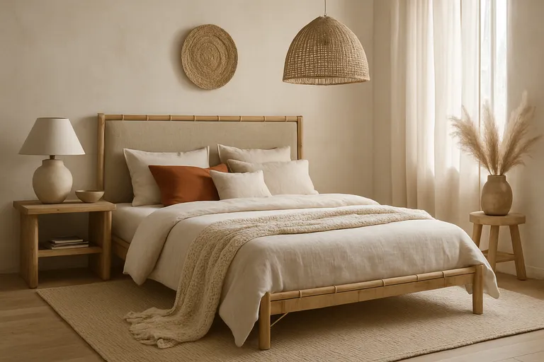 Meubels, verlichting en decoratie in je ibiza style slaapkamer