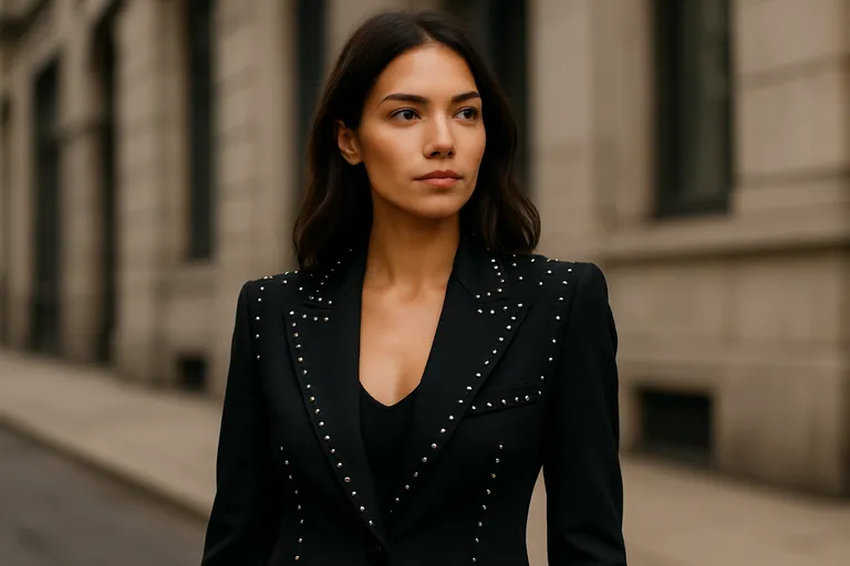 Wat is een blazer met studs en waarom is het een trend