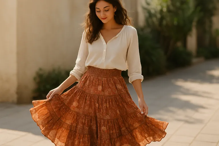 Zo style je een bohemian rok